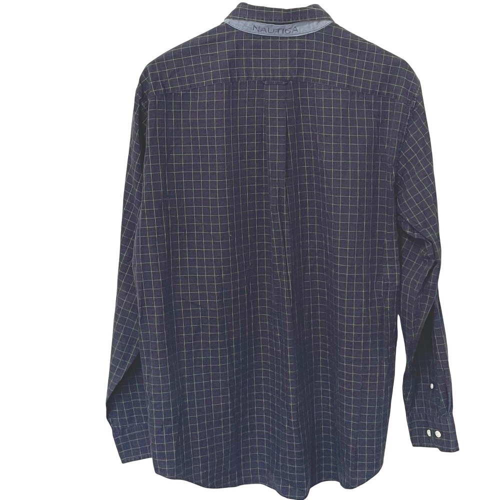 Nautica Mens Vintage Wear Authentic Clothing Plaid Long Sleeve Button Down Shirt - Picture 9 of 15